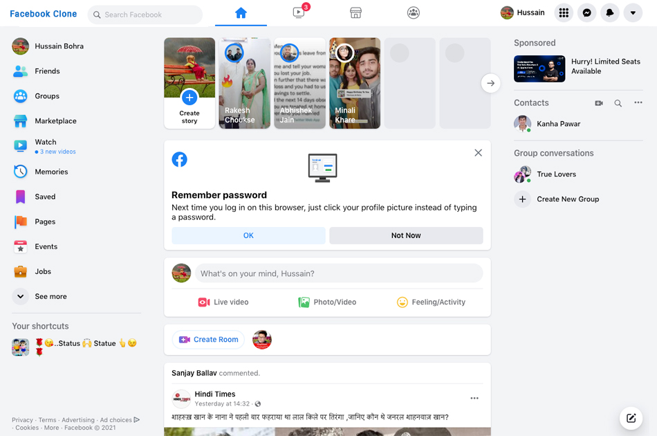 Facebook Clone App