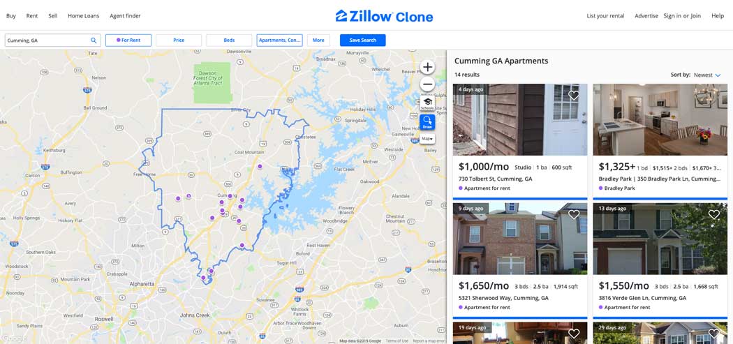 Zillow Clone Development