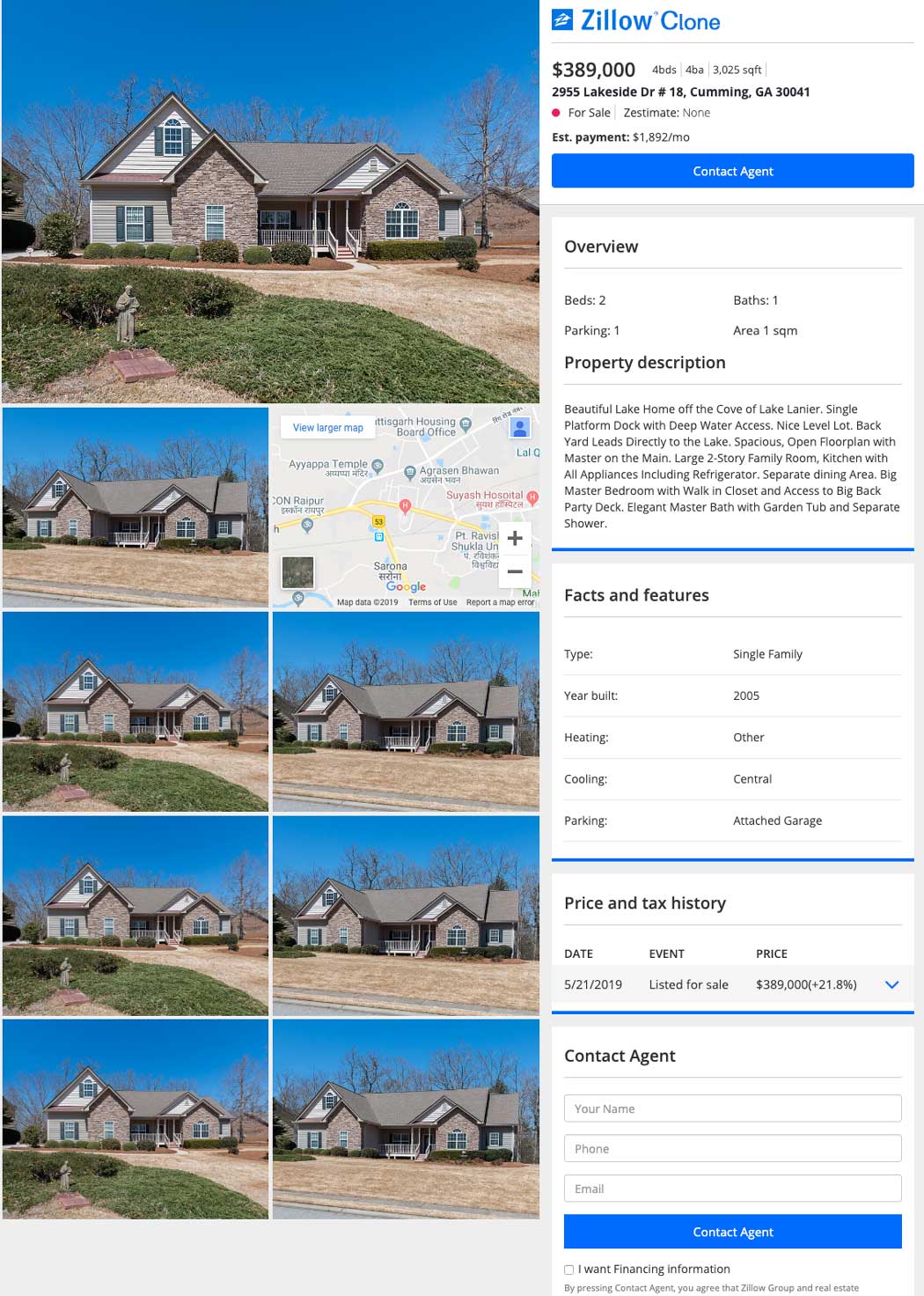 Zillow Clone Development